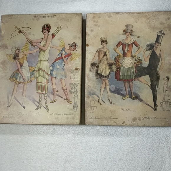 ๐จ๐ฆ Lot of 2 Pairs of Vintage Inspired Wall Art - Picture 2 of 13